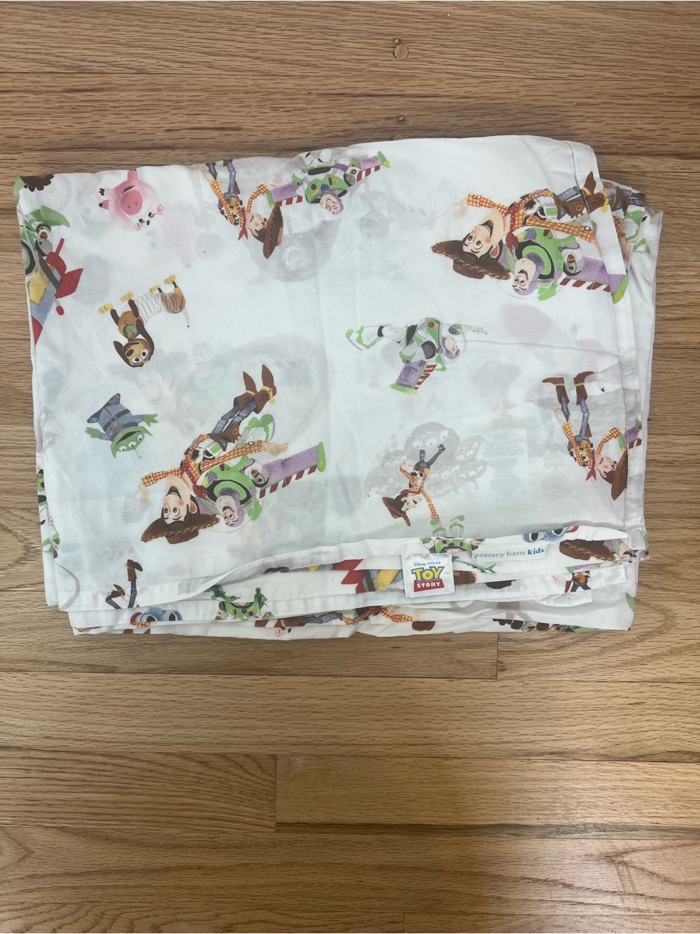 Pottery Barn Kids White Toy Story Flat Sheet Twin